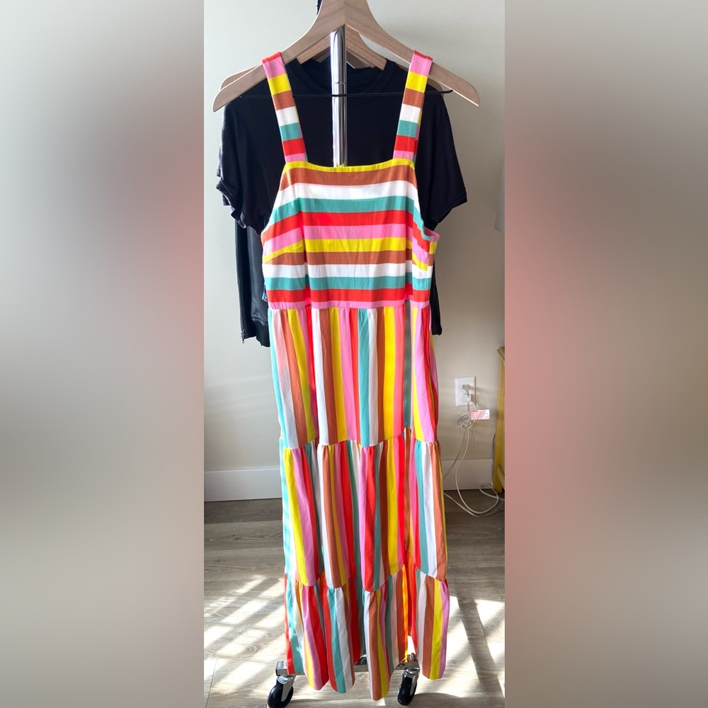XS 🔖 J. CREW Striped Maxi Dress Multicolored
